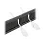 DeLOCK Panel pasacables con cepillo 10 pulgadas 2U Negro