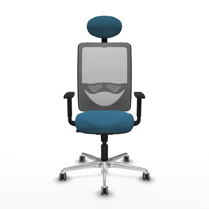 PIQUERAS Y CRESPO Silla de oficina Zulema con mecanismo Sincro, Verde petróleo y Gris PIQUERAS Y CRESPO Silla de oficina Zulema con mecanismo Sincro, Verde petróleo y Gris
