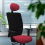 PIQUERAS Y CRESPO Silla de oficina Zulema con mecanismo Sincro, Verde petróleo y Gris