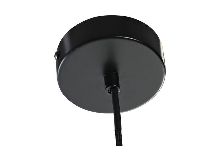 DKD Home Decor Lampara Techo Urban Negro Blanco Metal Ratan 35 x 22 x 35 cm (2 Unidades)