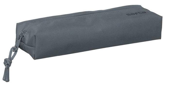 Safta Portatodo Rectangular con Goma Elástica 22x4x7 cm Dark Grey