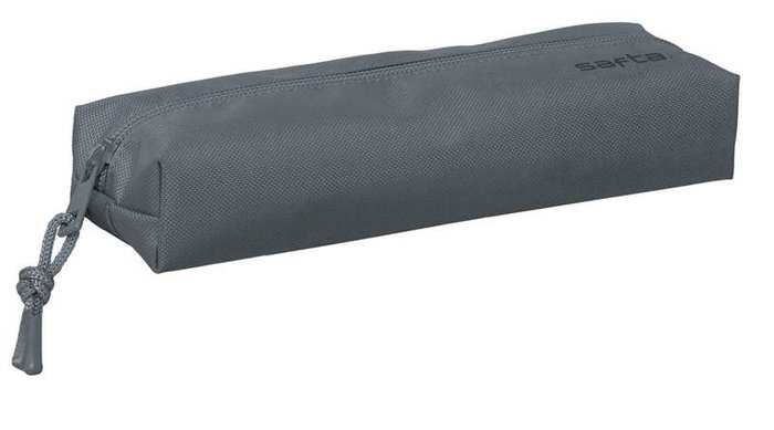 Safta Portatodo Rectangular con Goma Elástica 22x4x7 cm Dark Grey