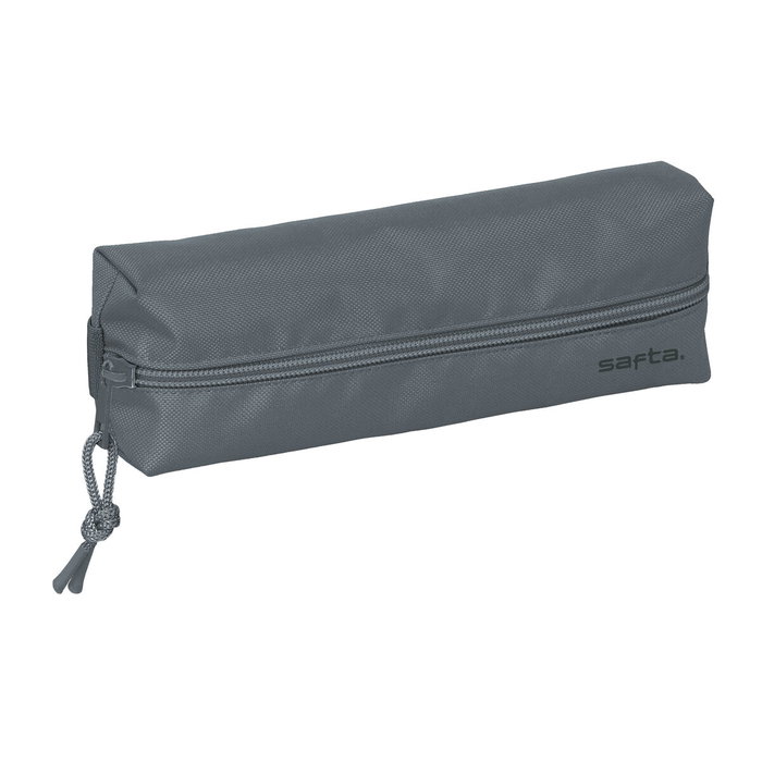 Safta Portatodo Escolar Rectangular con Goma Elástica Gris Oscuro