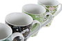 DKD Home Decor Taza de Porcelana Multicolor 320ml con Flores Apto Microondas y Lavavajillas 8.6 x 11 x 12.5 cm (12 Unidades)