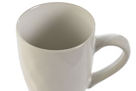 DKD Home Decor Mug Moderno Blanco Gres Esmaltado 8.5 x 10.5 x 13 cm 6 Unidades