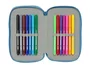 Safta Plumier Escolar Triple Cremallera 37 Piezas, Colección Frozen, 195x125x55 mm