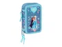 Safta Plumier Escolar Triple Cremallera 37 Piezas, Colección Frozen, 195x125x55 mm