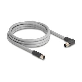 DeLOCK 80552 Cable para sensor/actuador M12 de 5 m Gris