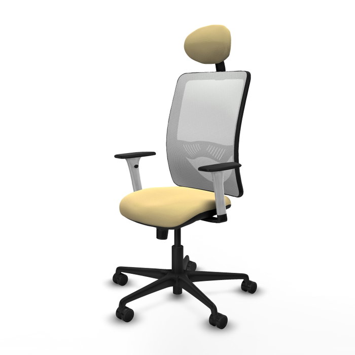 PIQUERAS Y CRESPO Silla de oficina Zulema con Mecanismo Sincro, Crema y Blanco PIQUERAS Y CRESPO Silla de oficina Zulema con Mecanismo Sincro, Crema y Blanco