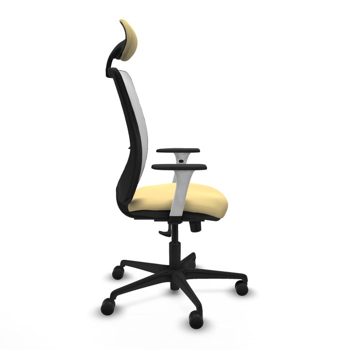 PIQUERAS Y CRESPO Silla de oficina Zulema con Mecanismo Sincro, Crema y Blanco PIQUERAS Y CRESPO Silla de oficina Zulema con Mecanismo Sincro, Crema y Blanco