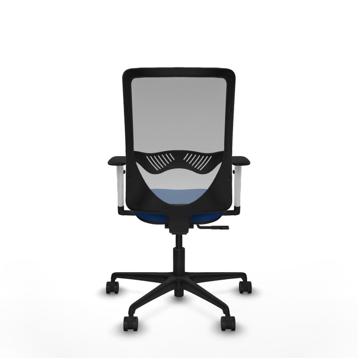 PIQUERAS Y CRESPO Silla de oficina Zulema Azul con respaldo de malla Gris PIQUERAS Y CRESPO Silla de oficina Zulema Azul con respaldo de malla Gris