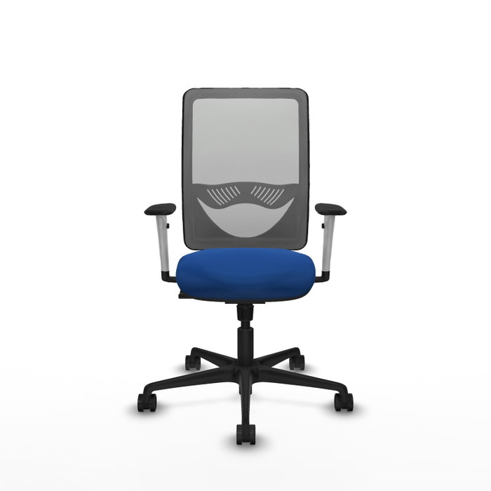 PIQUERAS Y CRESPO Silla de oficina Zulema Azul con respaldo de malla Gris PIQUERAS Y CRESPO Silla de oficina Zulema Azul con respaldo de malla Gris