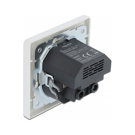 DeLOCK Enchufe de pared con 2 x USB Tipo-A y CEE 7/3, Blanco