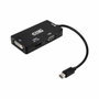 Nanocable Conversor 3 en 1 Mini DisplayPort a VGA/HDMI/DVI, Negro, 15 cm