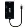 Nanocable Conversor 3 en 1 Mini DisplayPort a VGA/HDMI/DVI, Negro, 15 cm