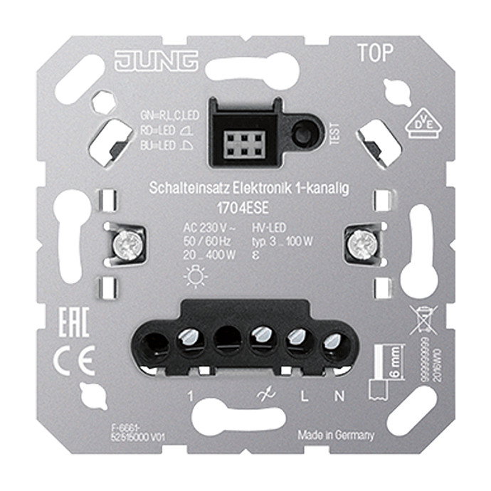 Jung 1704ESE Schalteinsatz Elektronik Interruptor Plástico 230V 50-60Hz Interior Jung 1704ESE Schalteinsatz Elektronik Interruptor Plástico 230V 50-60Hz Interior