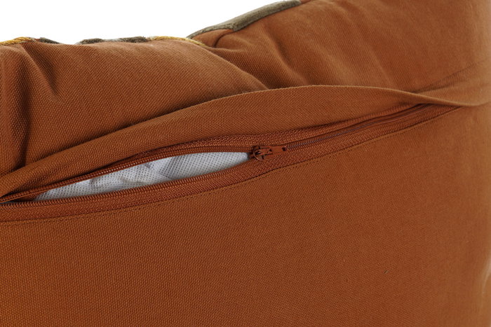 DKD Home Decor Geometric23 Cojin Multicolor de Algodon y Polyester con Bordado y Cremallera, 45 x 45 x 8 cm (2 Unidades)