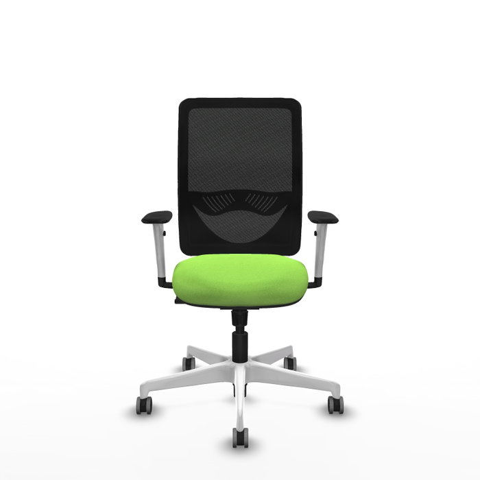 PIQUERAS Y CRESPO Silla de oficina Zulema con mecanismo Sincro, color Pistacho y Negro