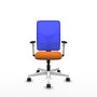PIQUERAS Y CRESPO Silla de oficina Motilla Naranja y Azul
