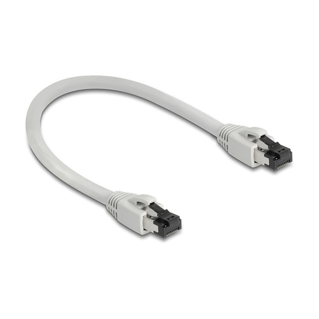 DeLOCK Cable de red Cat8.1 S/FTP 0,25 m Gris 40 Gbps