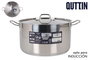 Quttin Olla Acero Industrial de 32 cm (0.8 mm de grosor, 14 Litros de capacidad) con Tapa (2 Unidades)