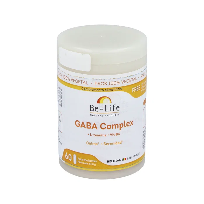BE-LIFE Gaba Complex 60 Capsulas - Complemento Alimenticio con GABA 500 mg, L-Teanina 100 mg y Vitamina B6 - Producto Vegano BE-LIFE Gaba Complex 60 Capsulas - Complemento Alimenticio con GABA 500 mg, L-Teanina 100 mg y Vitamina B6 - Producto Vegano