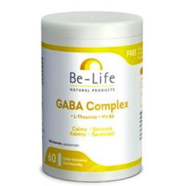 BE-LIFE GABA Complex 60 Cápsulas - Aminoácidos GABA, L-Teanina y Vitamina B6 para el Sistema Nervioso