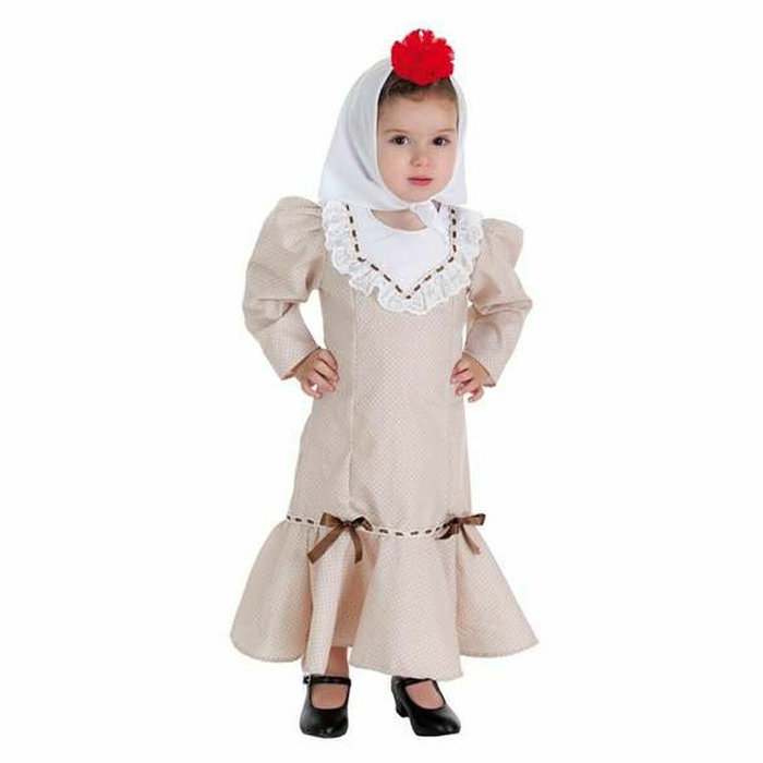 Creaciones Llopis Disfraz Bebe Chulapa Beige talla 1-2 años