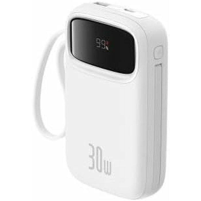 Baseus Qpow 2 Power Bank 10000 mAh 30W 2xUSB-C Blanco
