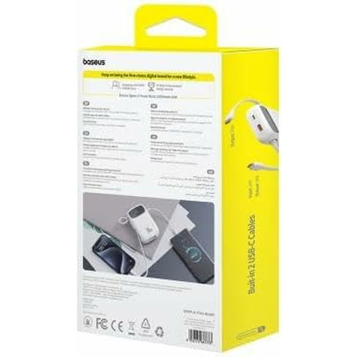 Baseus Qpow 2 Power Bank 10000 mAh 30W 2xUSB-C Blanco