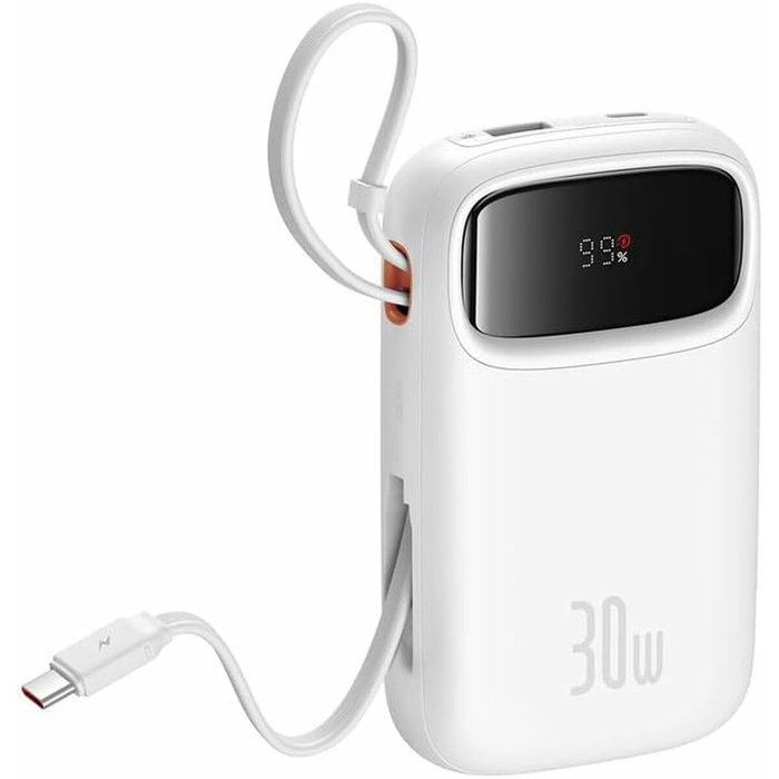 Baseus Qpow 2 Power Bank 10000 mAh 30W 2xUSB-C Blanco