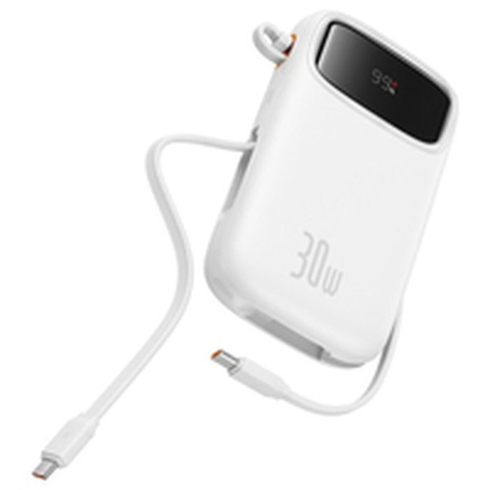 Baseus Qpow 2 Power Bank 10000 mAh 30W 2xUSB-C Blanco