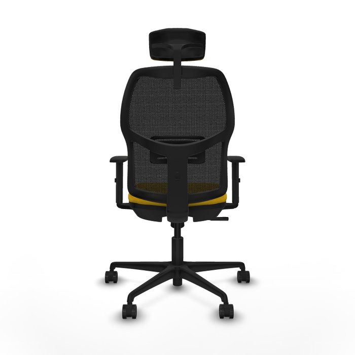 PIQUERAS Y CRESPO Silla de oficina Alfera, Tela Amarillo y Malla Negro PIQUERAS Y CRESPO Silla de oficina Alfera, Tela Amarillo y Malla Negro