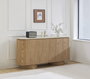 DKD Home Decor Buffet Moderno Brown Travertine 40 x 85 x 180 cm Marron Claro