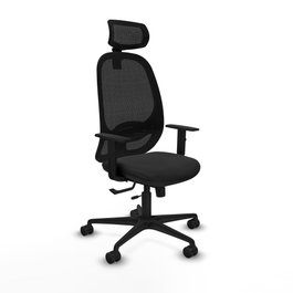 PIQUERAS Y CRESPO Silla de oficina Cilanco con mecanismo Sincro/Traslack Negro