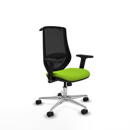 PIQUERAS Y CRESPO Silla de oficina Mardos con mecanismo Sincro, Pistacho y Negro