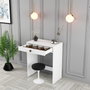Hanah Home Mesa de Maquillaje Lizbon - Blanco, 70cm Ancho x 40cm Alto x 84.7cm Fondo