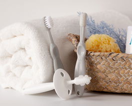 KioKids Set De Higiene Bucal Para Bebé Gris +0 Meses Colección Geogrey