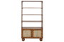 DKD Home Decor Estanteria Basant ratan Marron Oscuro Natural Acacia Ratan 90 x 40 x 181 cm
