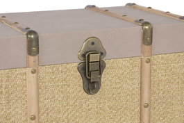 DKD Home Decor Baul Alpino Marron Natural 35 x 33 x 56 cm Set de 3