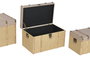 DKD Home Decor Baul Alpino Marron Natural 35 x 33 x 56 cm Set de 3
