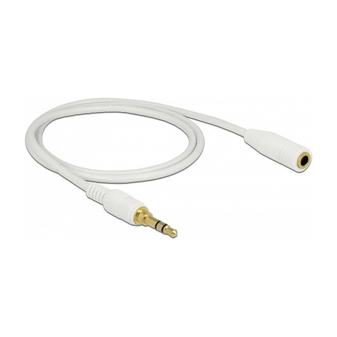 DeLOCK 85577 Cable de extensión de audio 3,5 mm Macho a Hembra 1 m Blanco DeLOCK 85577 Cable de extensión de audio 3,5 mm Macho a Hembra 1 m Blanco