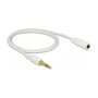 DeLOCK 85577 Cable de extensión de audio 3,5 mm Macho a Hembra 1 m Blanco