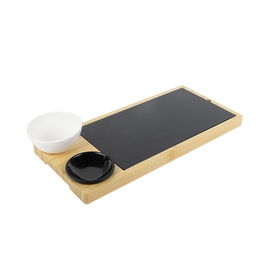 Leone Set Hamburguesa 4 Piezas Bambú y Melamina