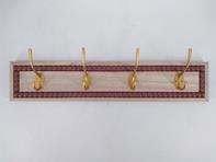 DKD Home Decor Perchero Shabby Rosa Natural 7.5 x 12 x 50 cm (4 Unidades)