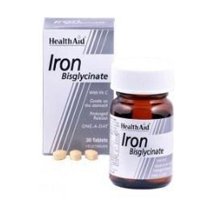 Health Aid Hierro Bisglicinato con Vitamina C 90 comprimidos Health Aid Hierro Bisglicinato con Vitamina C 90 comprimidos