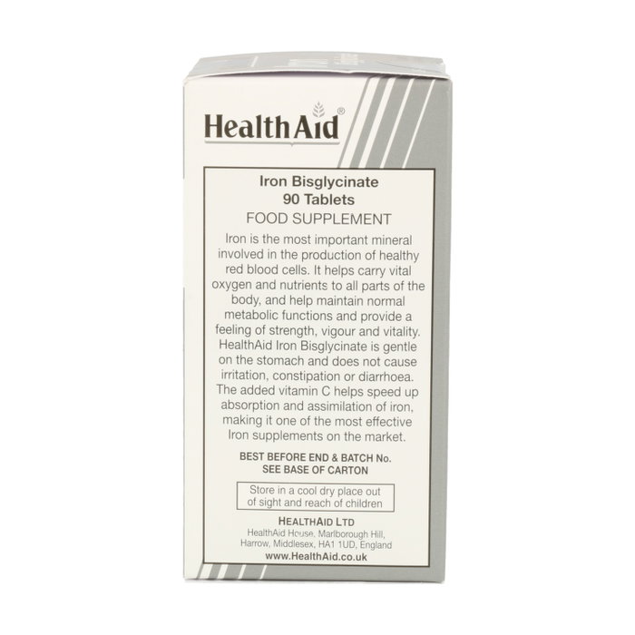 Health Aid Hierro Bisglicinato con Vitamina C 90 comprimidos Health Aid Hierro Bisglicinato con Vitamina C 90 comprimidos