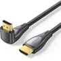 Vention Cable HDMI 2.0 4K ALQ Acodado a 90 Grados - 4K@60Hz, 2 Metros, Chapado en Oro, Negro