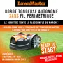 Lawnmaster LAW6939349520105 Robot cortacésped autónomo 24V sin cable perimetral - El más sencillo del mercado