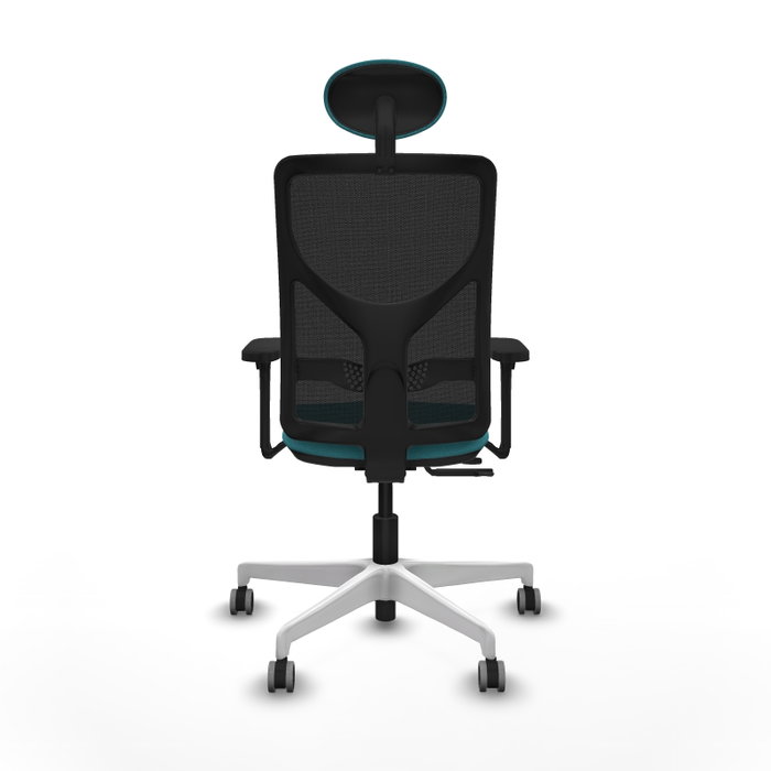 PIQUERAS Y CRESPO Silla de oficina Motilla con mecanismo Sincro/Traslack, Turquesa y Negro